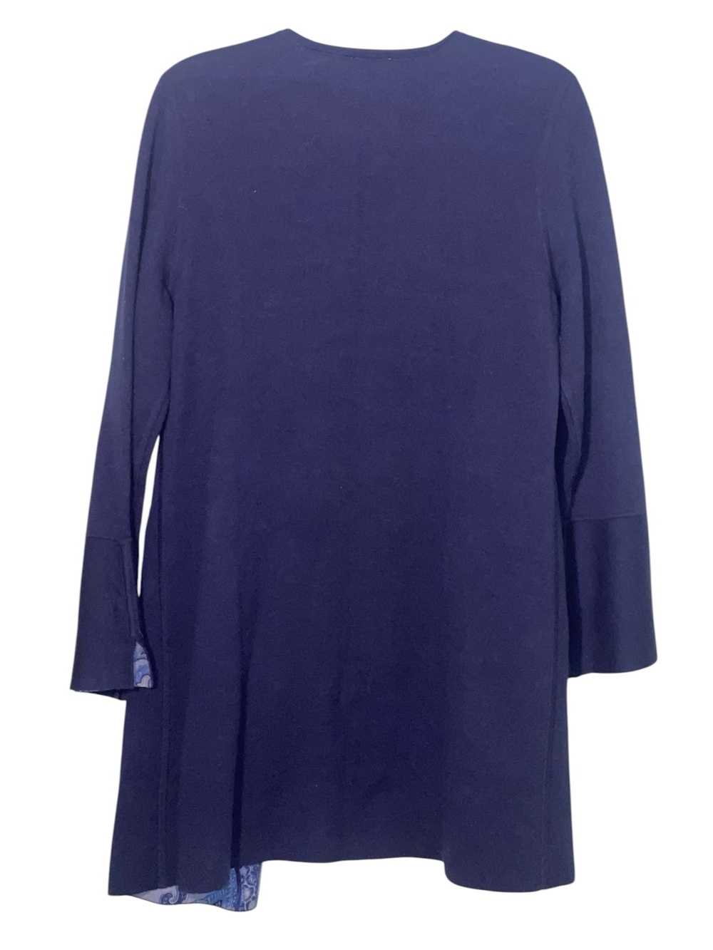 NWT-Chico's Navy Open Front reversible Cardigan. Size 2 - Picture 3 of 9